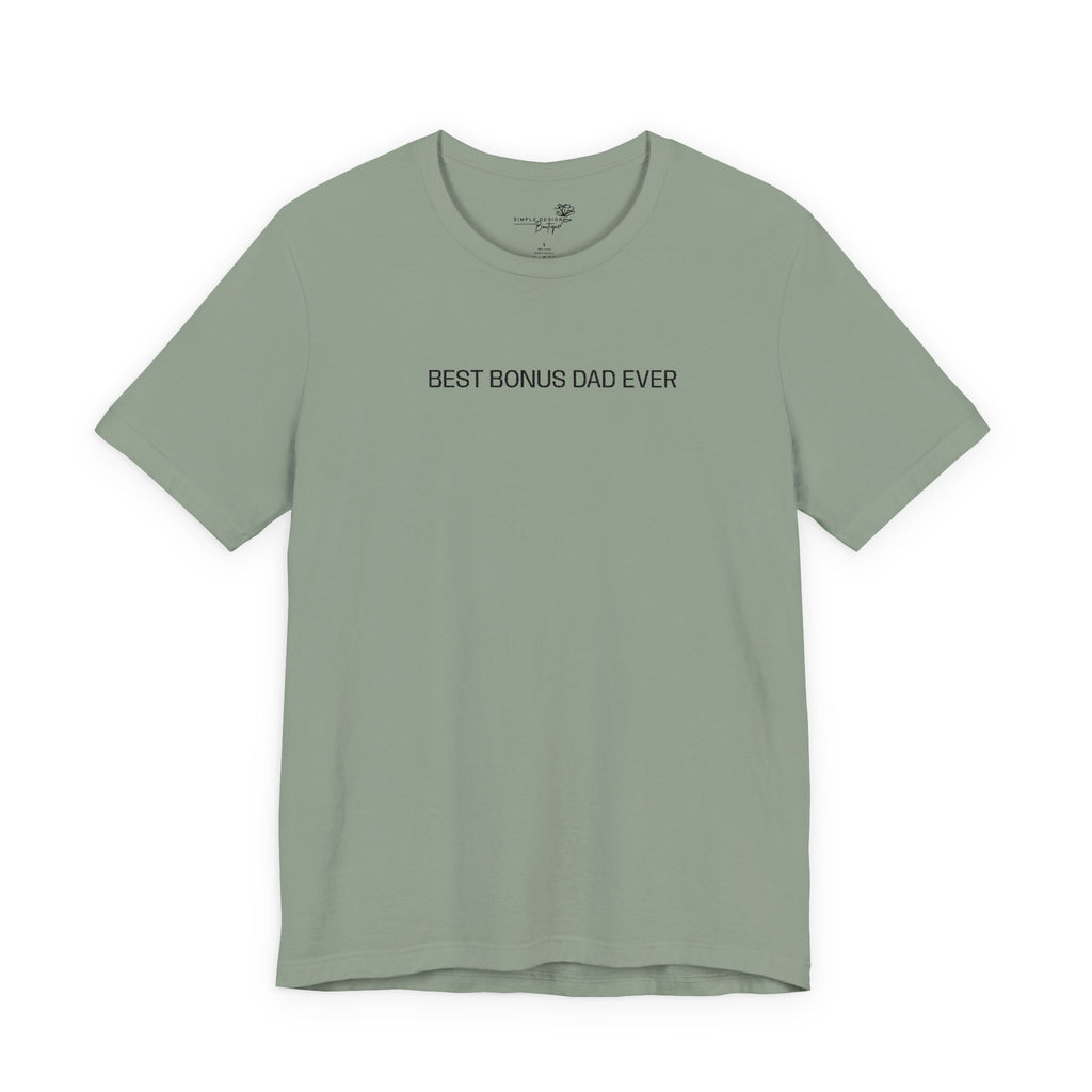 Best Bonus Dad Ever — Embroidered T-Shirt