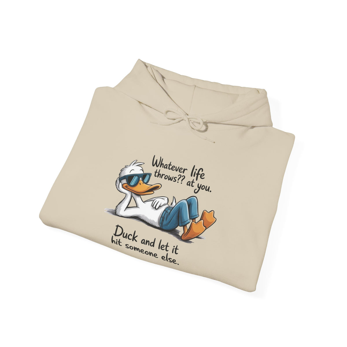 Funny 'Whatever Life Throws At You' Graphic - Cozy Hoodie