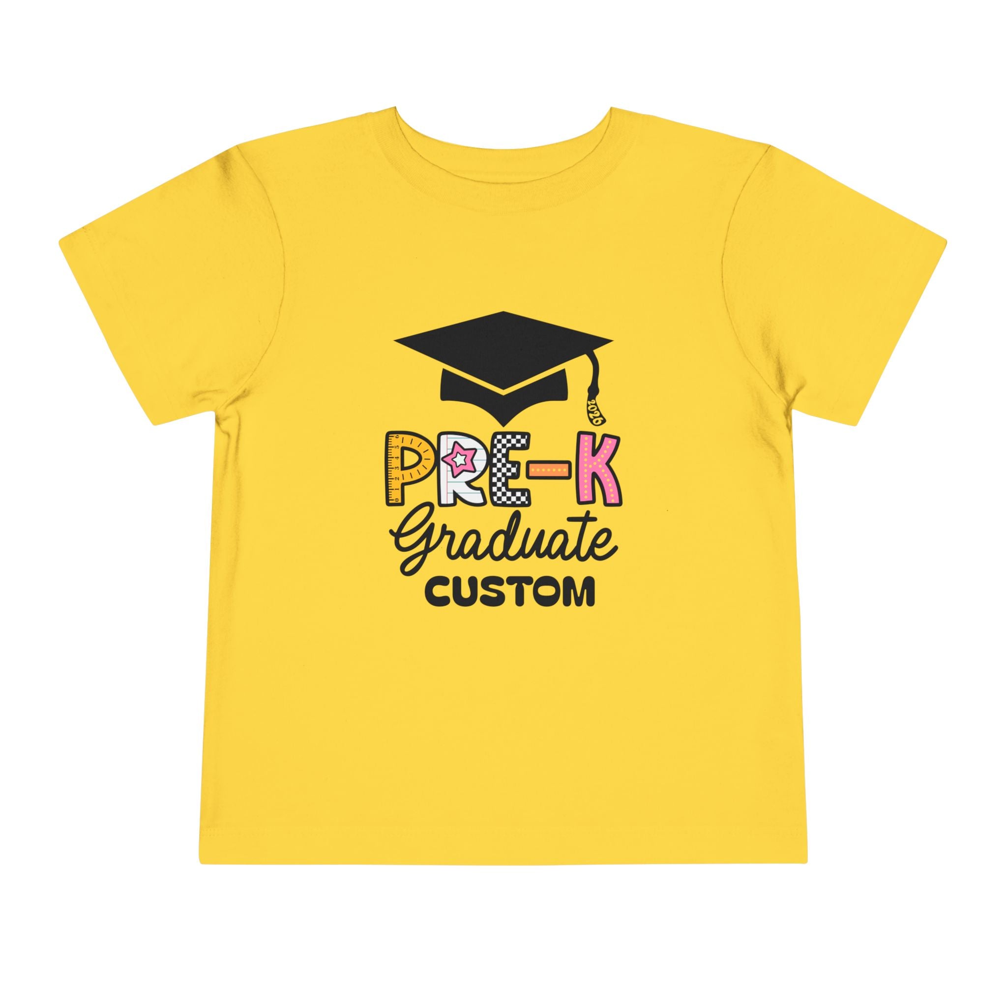 Girls Pre-K Grad 2026 Toddler Tee – Customizable Graduation Shirt