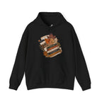 Autumn Bookstack — Cozy Fall Hoodie (Leaves & ‘Read More Books’ Design)