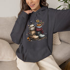 Autumn Boots & Pumpkins Graphic | Cozy Fall Hoodie