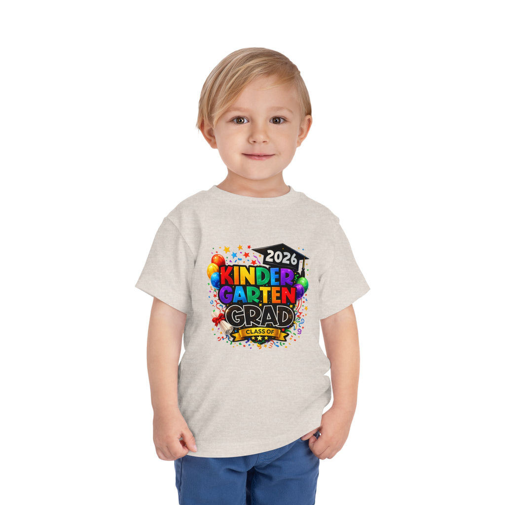 Kindergarten Graduate — Vivid Bright Design Toddler T-Shirt