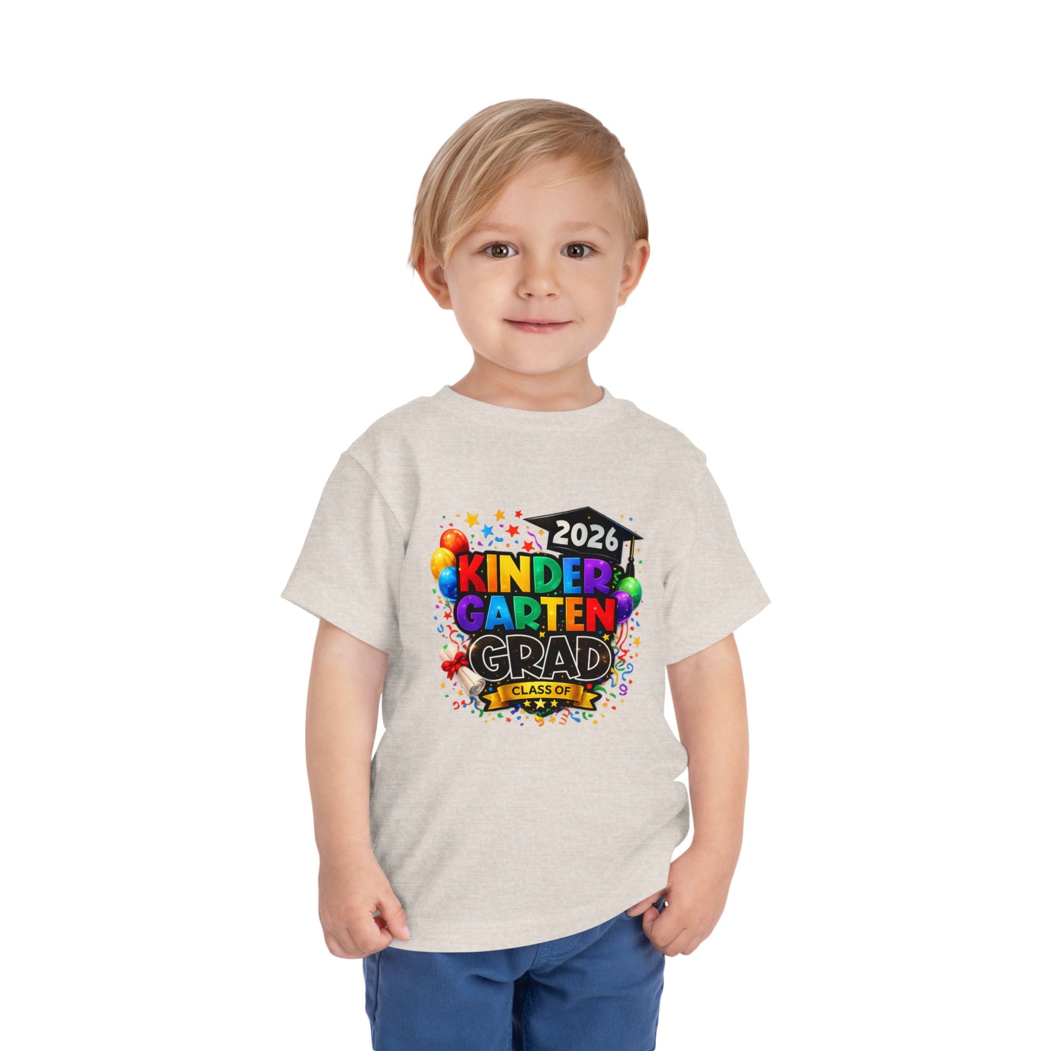 Kindergarten Graduate — Vivid Bright Design Toddler T-Shirt