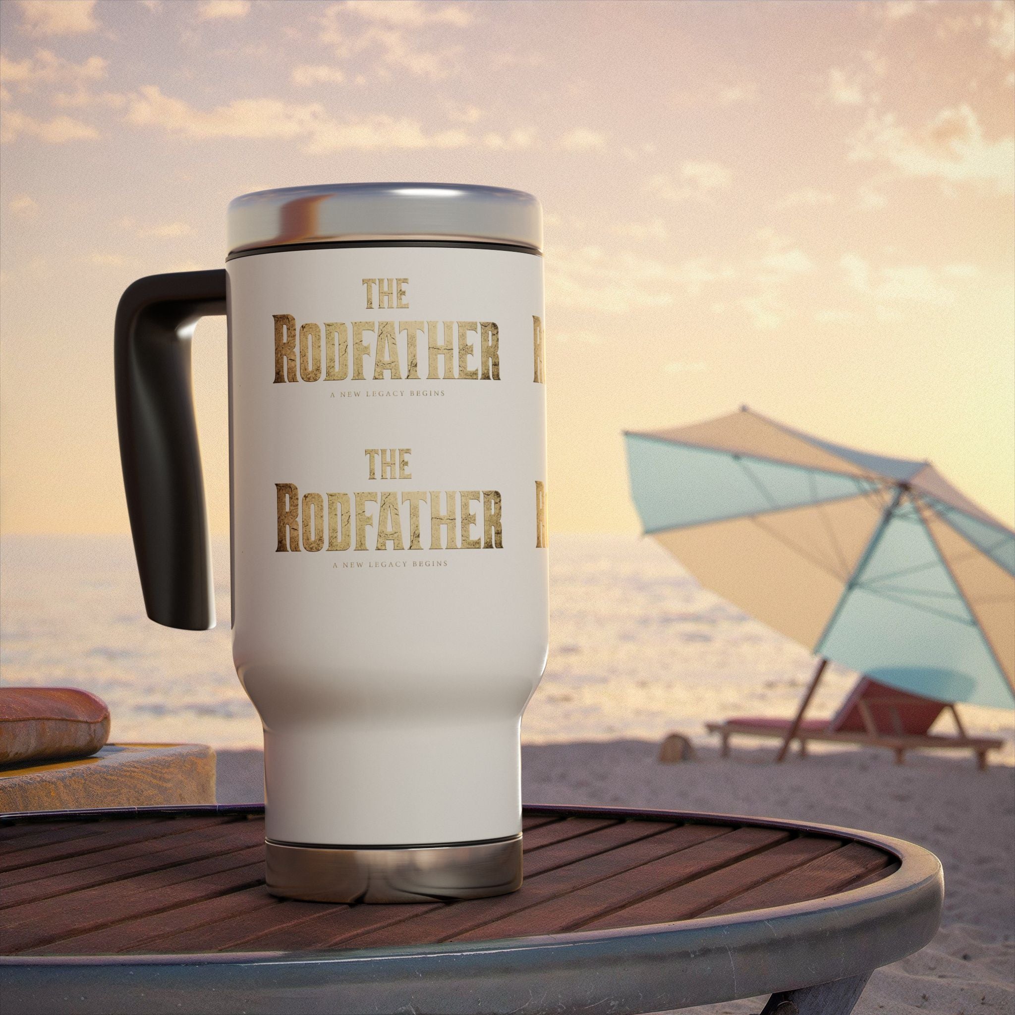 The Rodfather —  14oz Stainless Steel Travel Mug with Handle