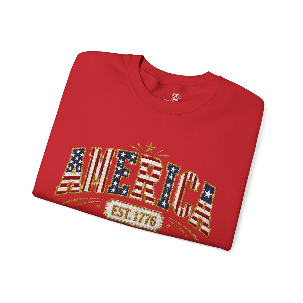 America 250th Anniversary Crewneck Sweatshirt — Patriotic Women’s Gift | S–3XL