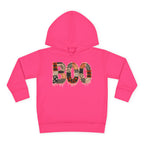 Toddler Hoodie - "BOO" Plaid Halloween Pullover
