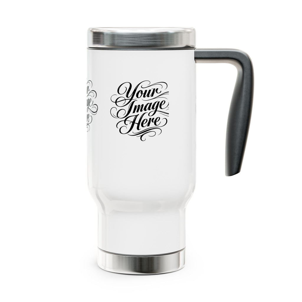 Custom Photo Travel Mug — Upload Your Image | 14oz Stainless Steel with Handle