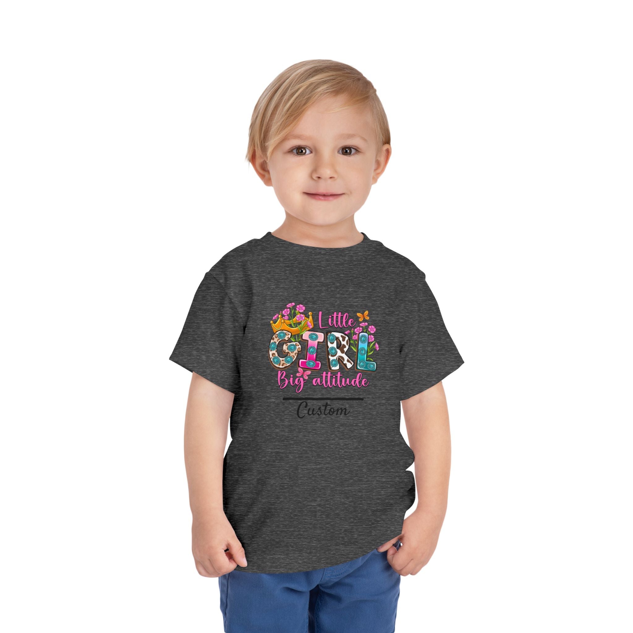 Little Girl, Big Attitude — Customizable Toddler Tee
