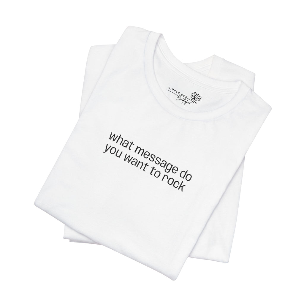 Custom Text Embroidered T-Shirt — Your Words, Stitched in Style