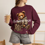 Cute Luxury Bear Bougie-ish Graphic - Pullover Sweatshirt