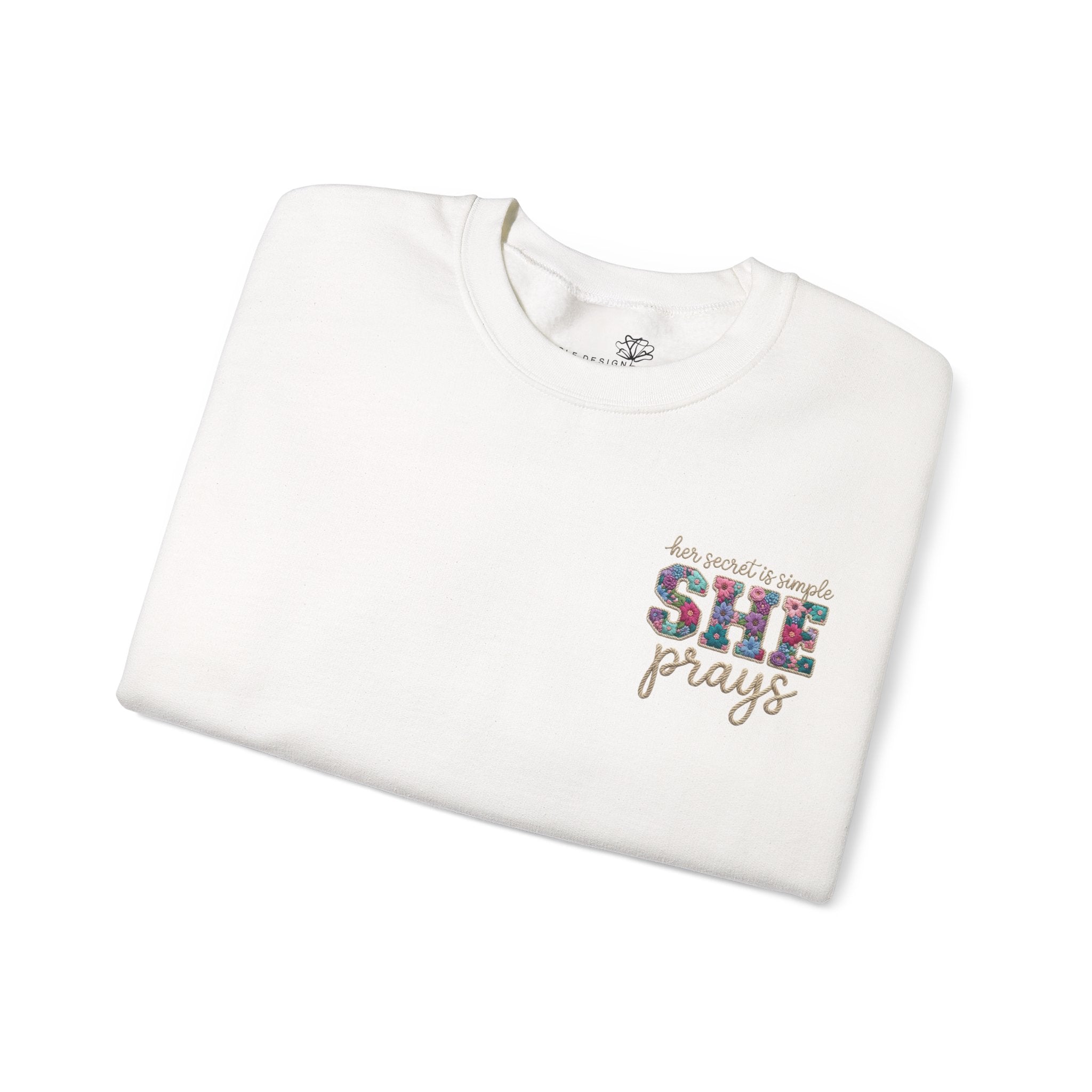 Her Secret Is Simple She Prays Sweatshirt - Print