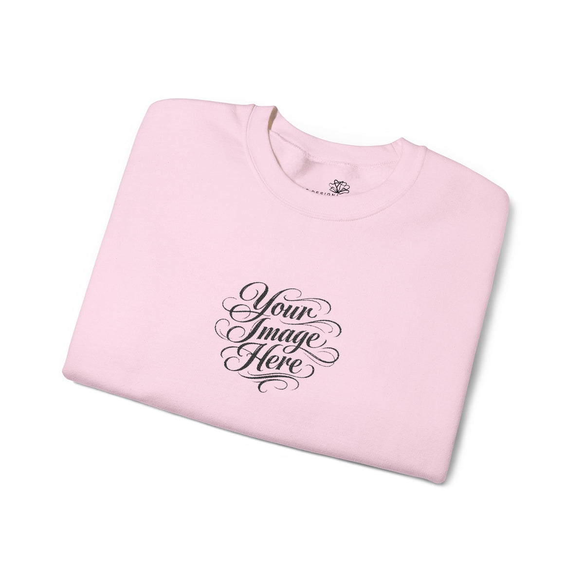 EMBROIDERED Custom Image (Light Colors/Shades) Pullover Sweatshirts