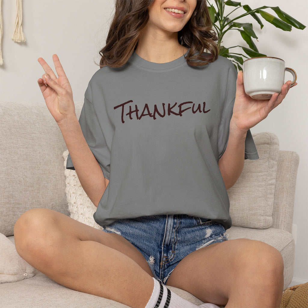Thankful Unisex Comfort Colors T-Shirt – Gratitude Thanksgiving Tee