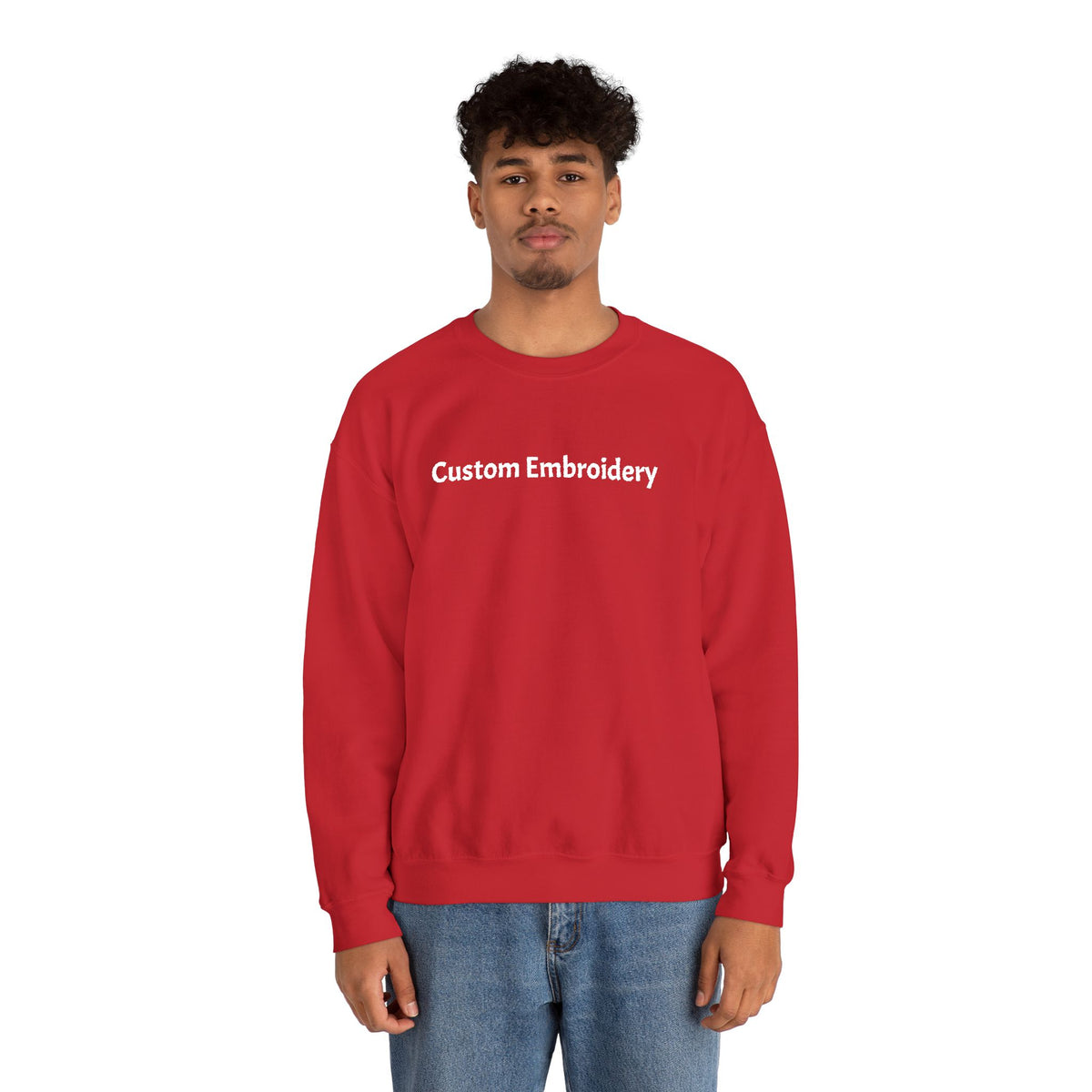 EMBROIDERED Custom Text (Dark Colors/Shades) Pullover Sweatshirts