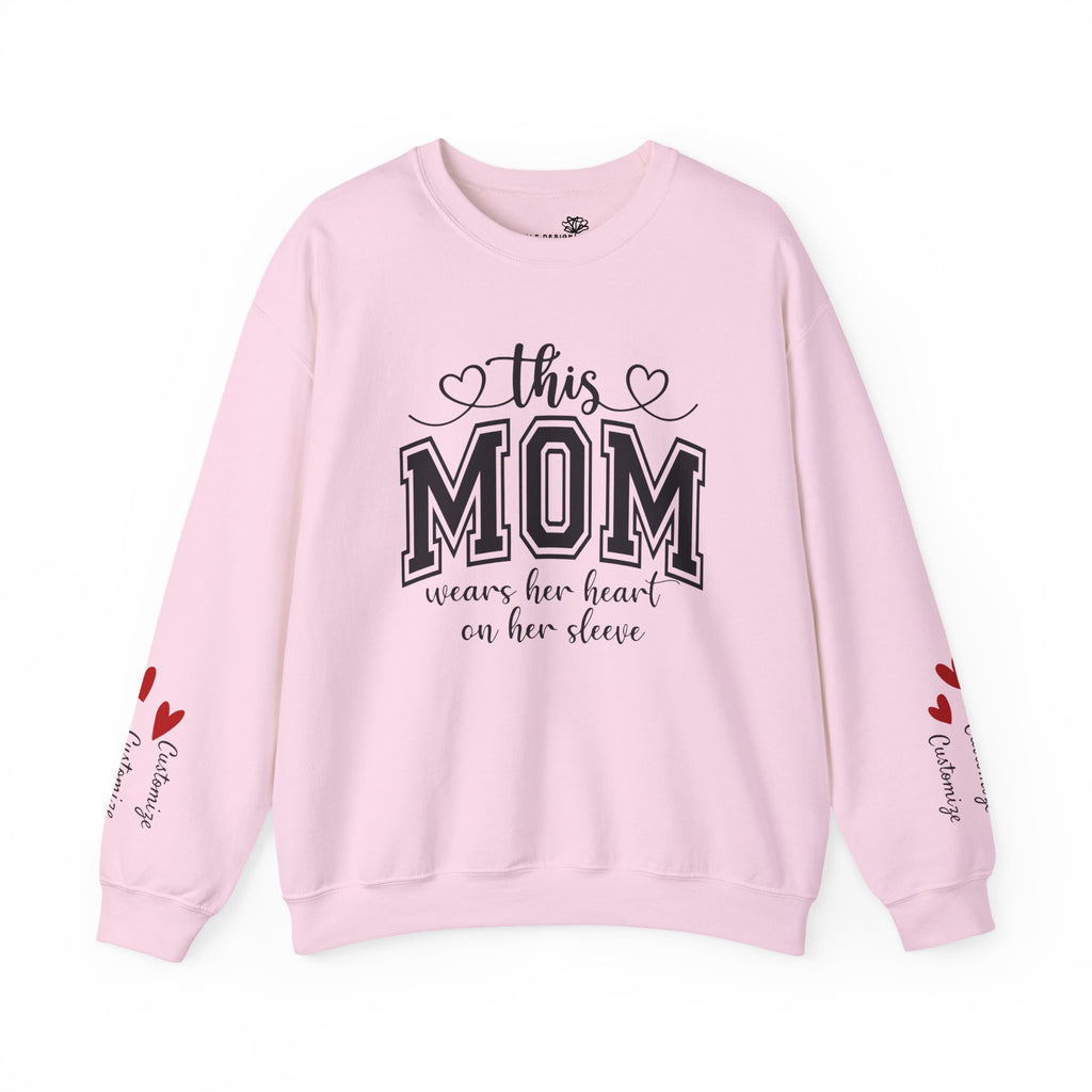Mom Sweatshirt — Personalized Kids' Names on the Sleeve