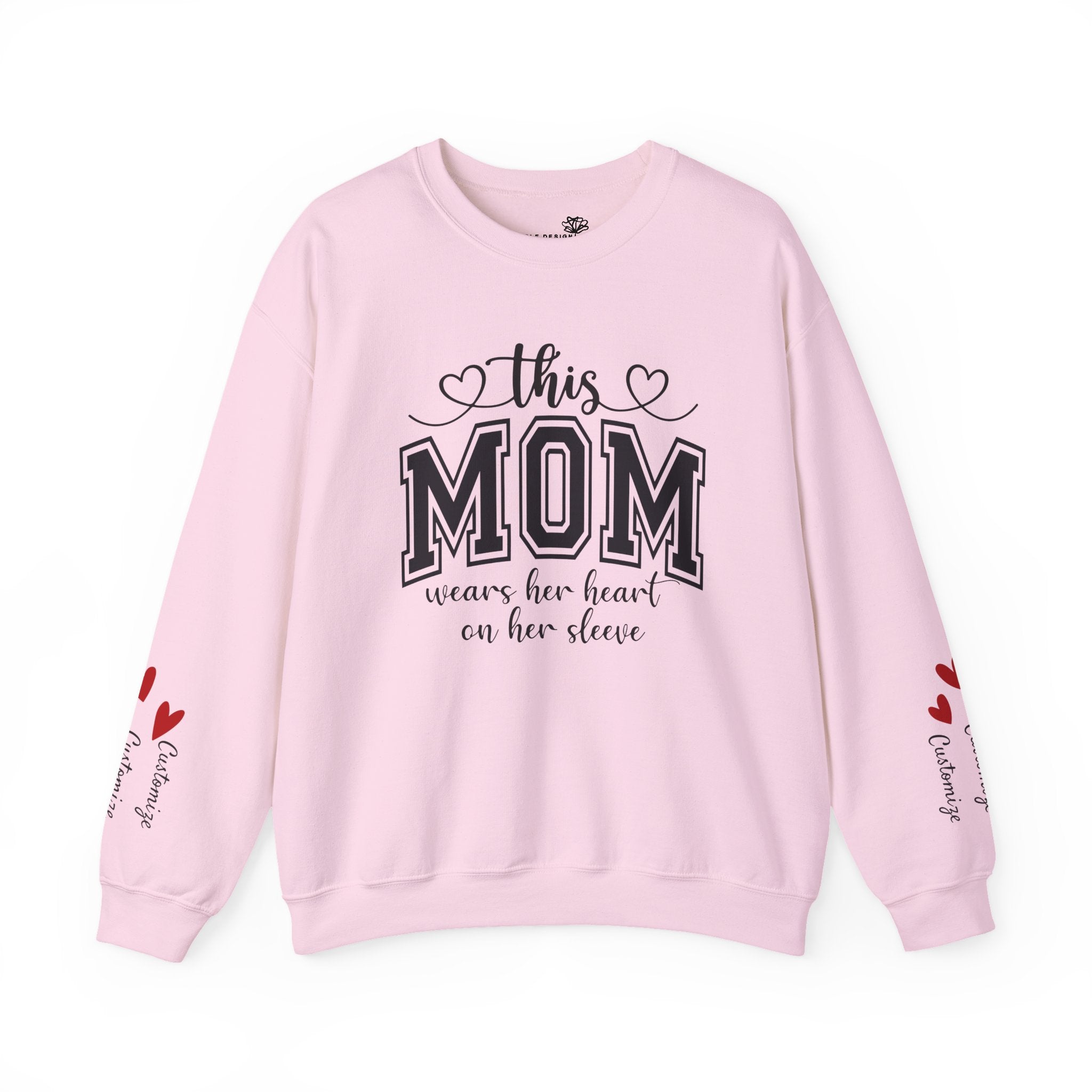 Mom Sweatshirt — Personalized Kids' Names on the Sleeve
