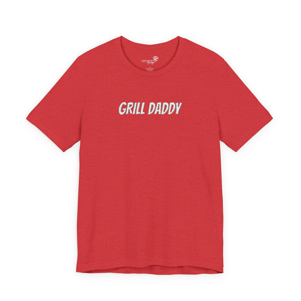 Grill Daddy Embroidered T-Shirt — Funny BBQ Dad Gift Tee | XS–5XL