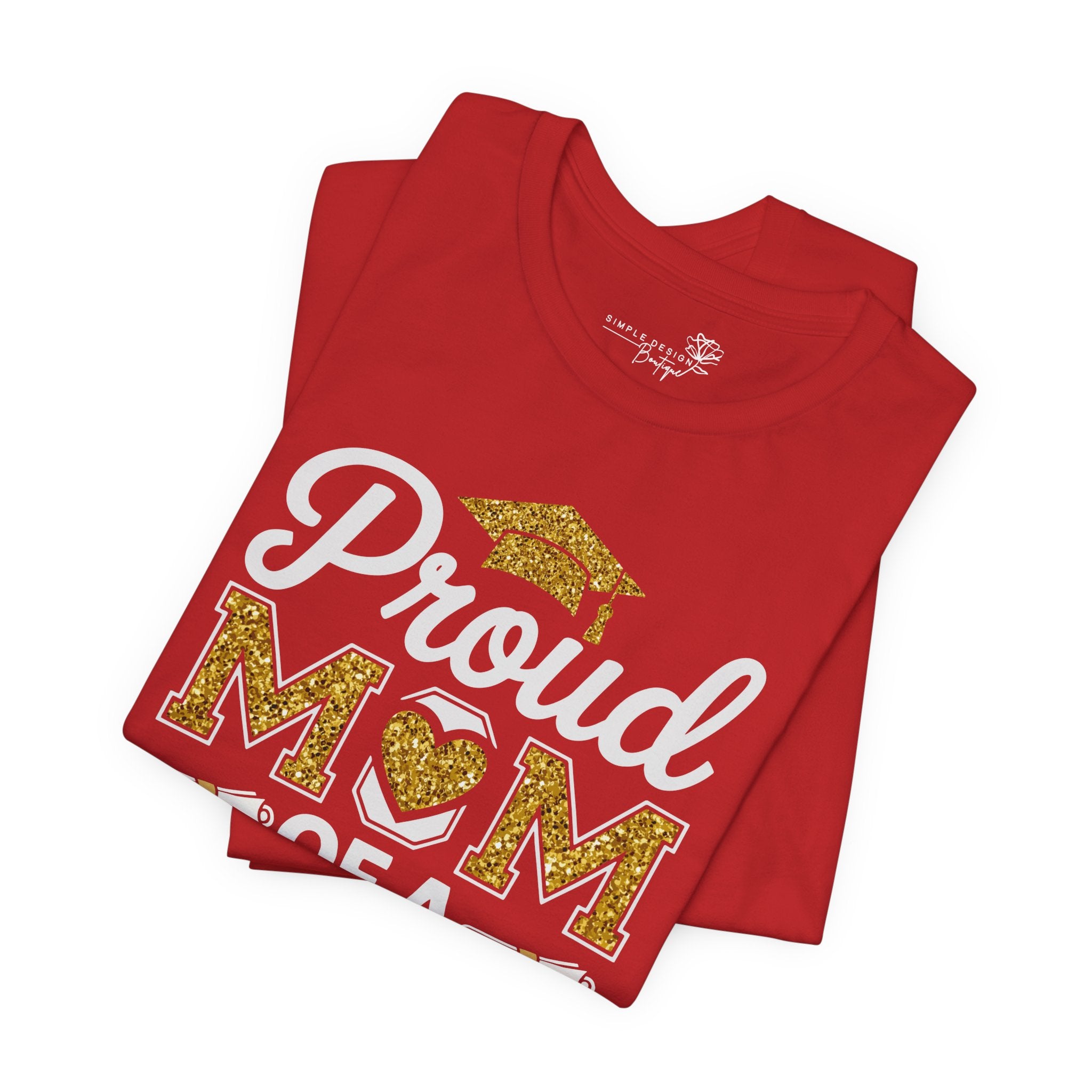 Proud Mom of a 2026 Graduate FRONT & BACK upload photo T-Shirt