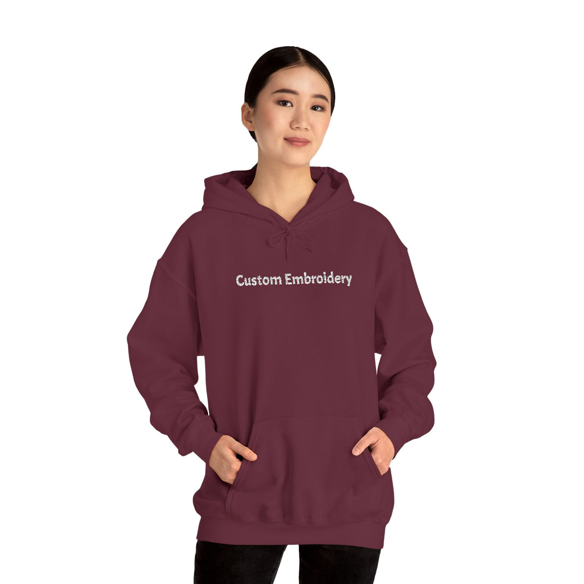 EMBROIDERED Custom Text (Dark Colors/Shades) Cozy Unisex Hoodies