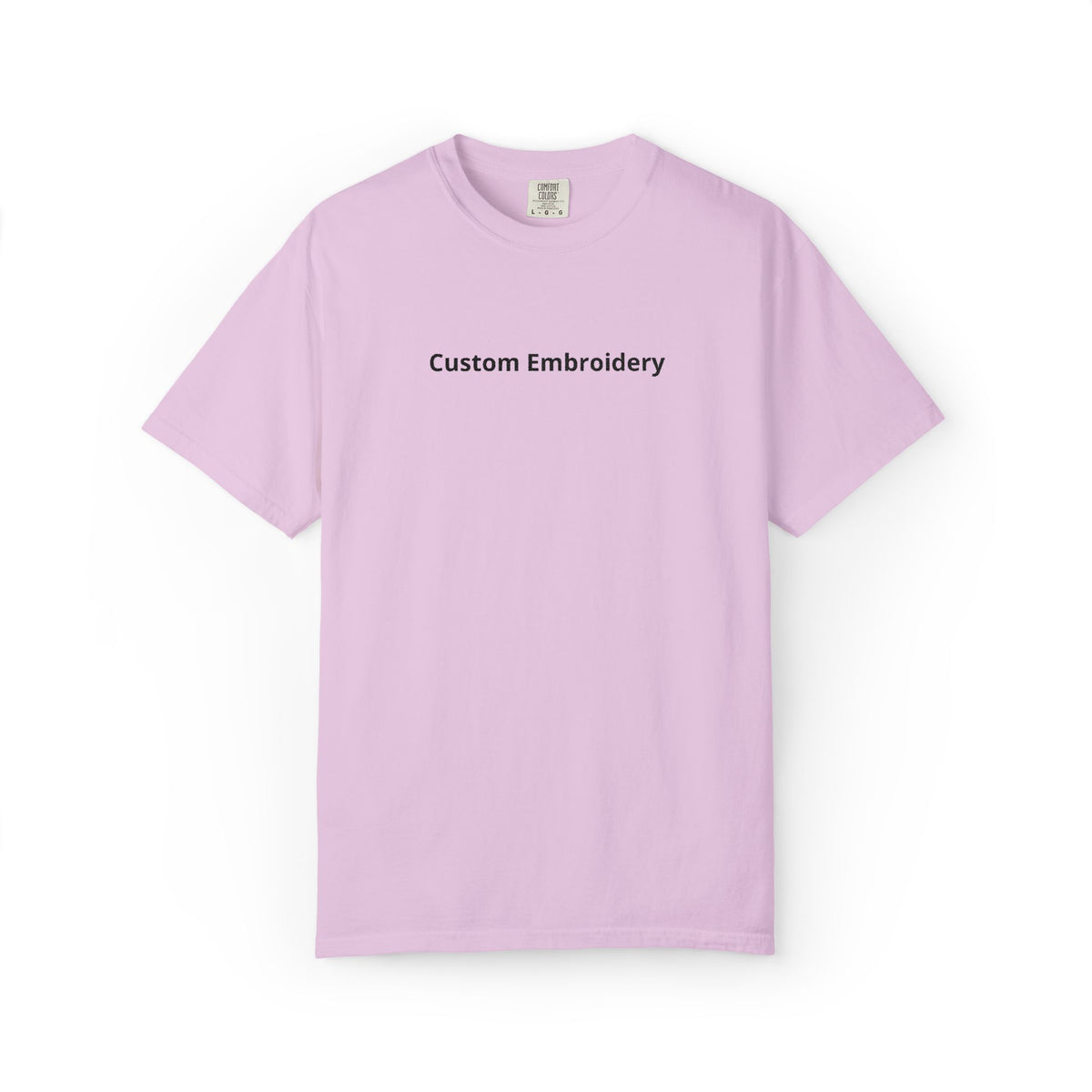 EMBROIDERED Custom Text Comfort Colors Unisex (Light Colors/Shades) T-Shirt