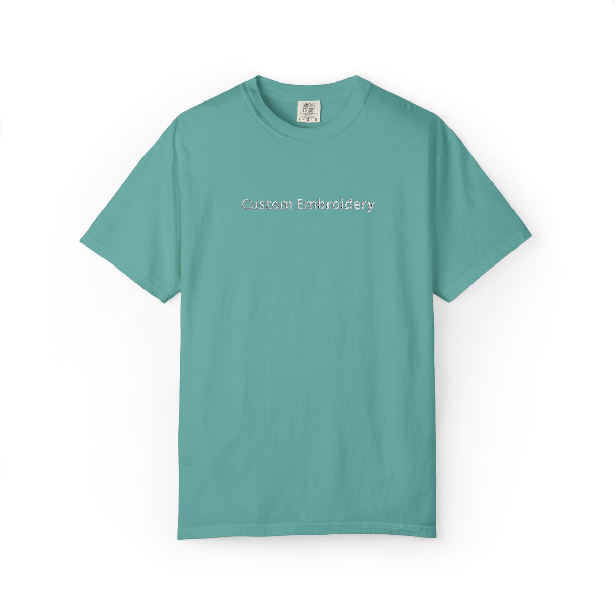EMBROIDERED Custom Text Comfort Colors Unisex (Dark Colors/Shades) T-Shirt