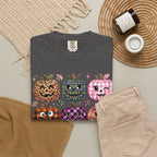 Patterned Comfort Colors Pumpkin Patch T-Shirt — Cute Halloween Jack-O'-Lanterns