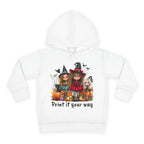 Toddler Hoodie — Cute Halloween Witch Girls Pumpkin Design - CAN CUSTOMIZE IMAGE AND/OR TEXT