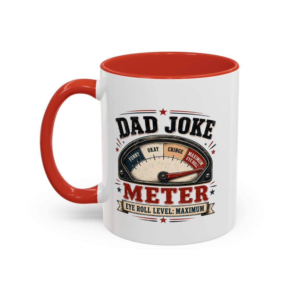 Dad Joke Meter Accent Coffee Mug — Funny Father’s Day Gift | 11oz & 15oz