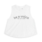 Be a Voice Not an Echo Crop Top — Bold Inspirational Tee for Her