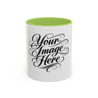 Personalized Accent Coffee Mug — Custom Image & Optional Text | 11oz & 15oz