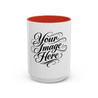 Personalized Accent Coffee Mug — Custom Image & Optional Text | 11oz & 15oz