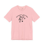 Music Therapy Tee — "life happens • music helps" Short Sleeve Shirt