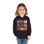Toddler Halloween Pumpkin Hoodie — Colorful Patterned Jack-O’-Lanterns