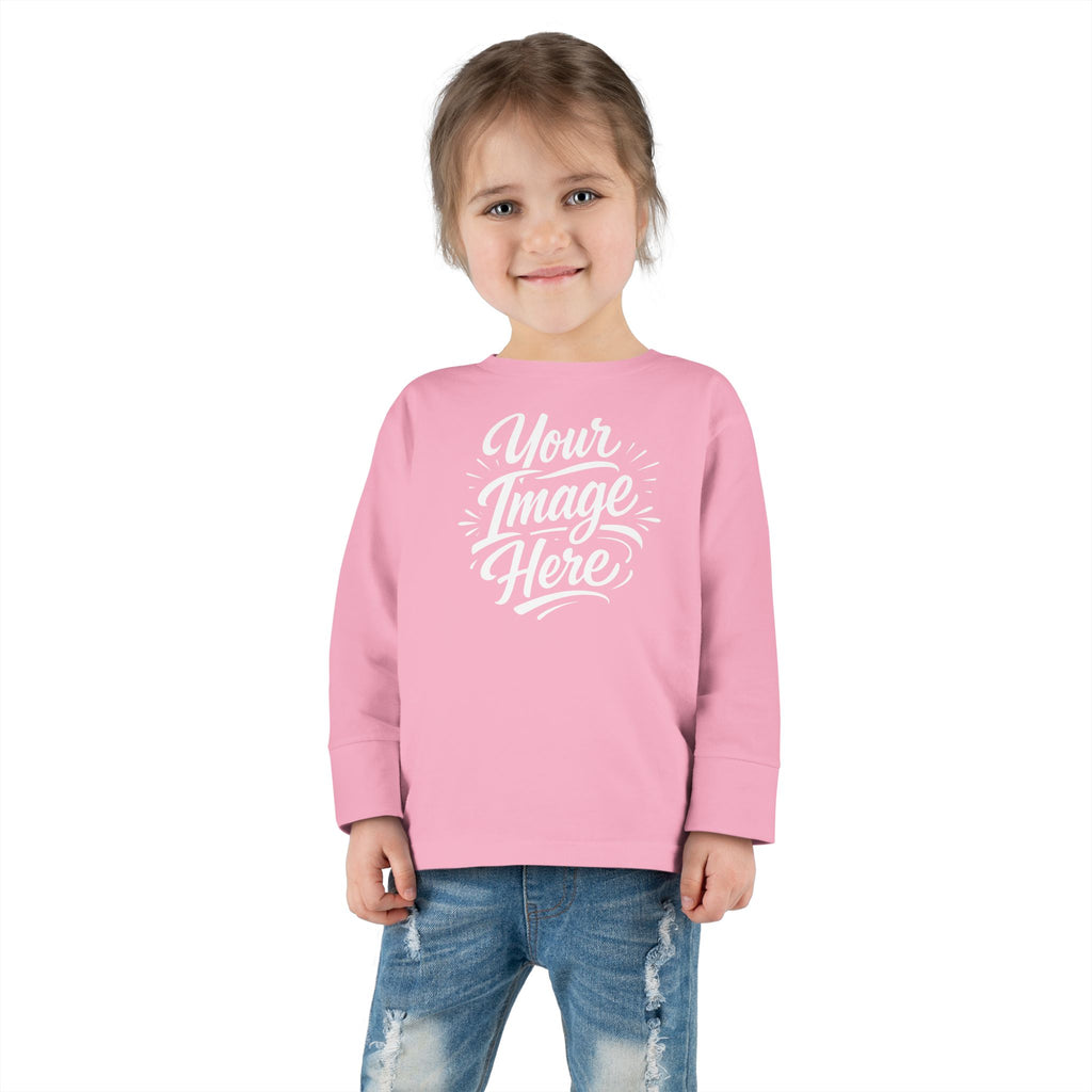 Toddler Long Sleeve Tee — Custom Image & Optional Text