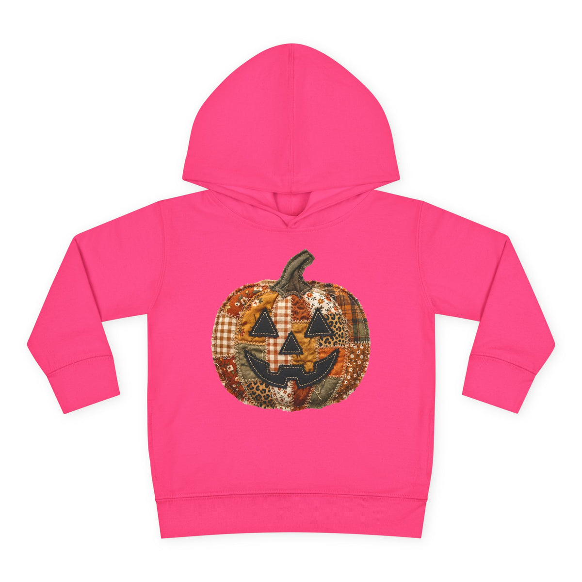 Toddler Halloween Pumpkin Hoodie — Patchwork Jack-O'-Lantern Pullover