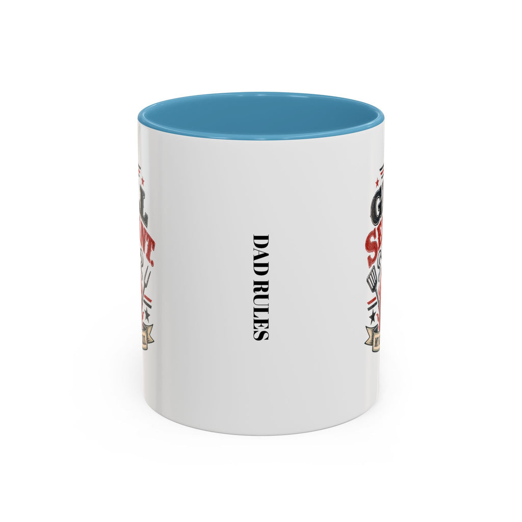 Grill Sergeant Accent Mug – "My Grill, My Rules" Coffee Cup (11/15oz)