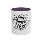 Personalized Accent Coffee Mug — Custom Image & Optional Text | 11oz & 15oz