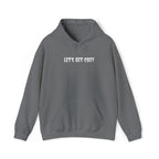 EMBROIDERED Let's Get Cozy Creepster Text - Cozy Hoodie
