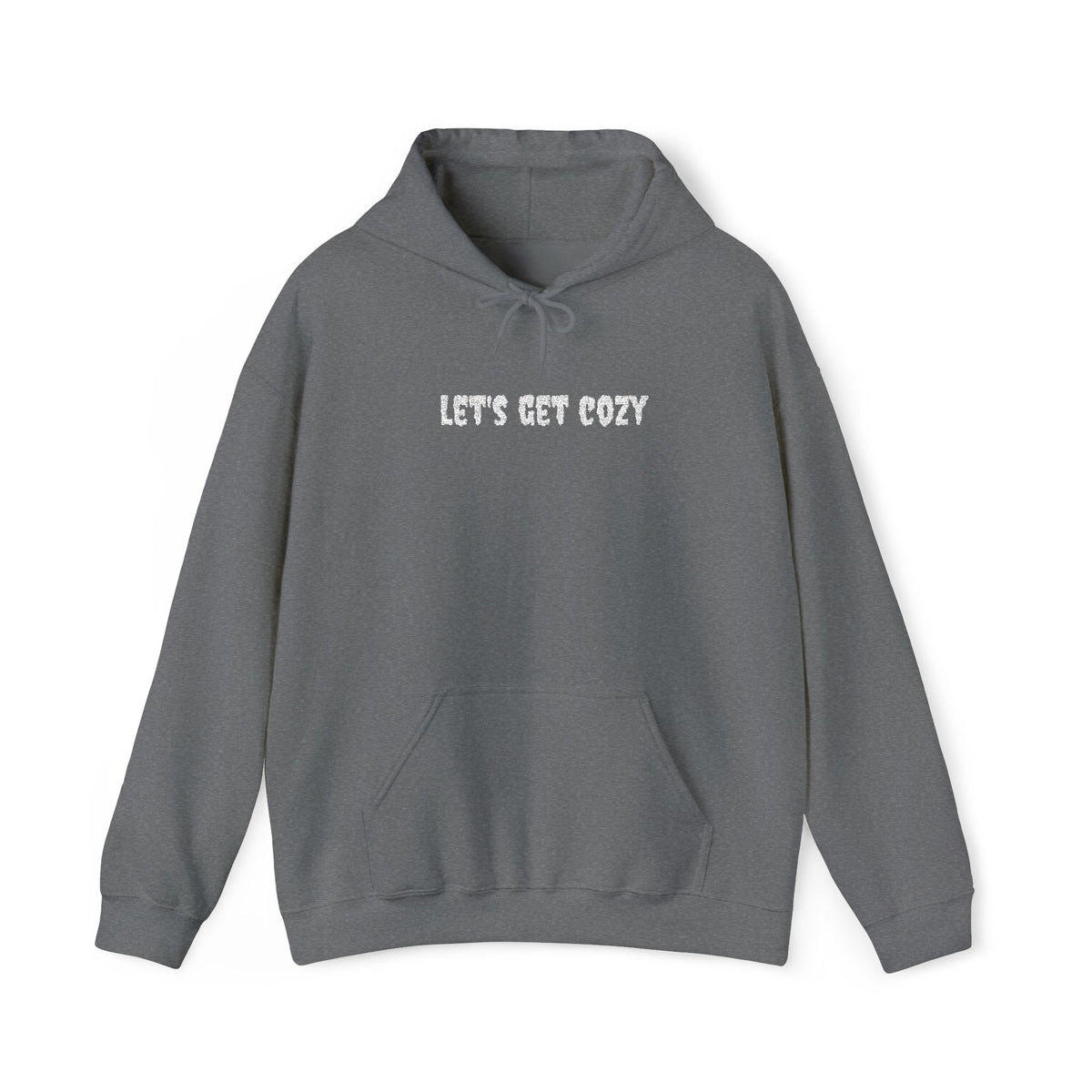 EMBROIDERED Let's Get Cozy Creepster Text - Cozy Hoodie