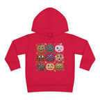 Toddler Halloween Pumpkin Hoodie — Colorful Patterned Jack-O’-Lanterns