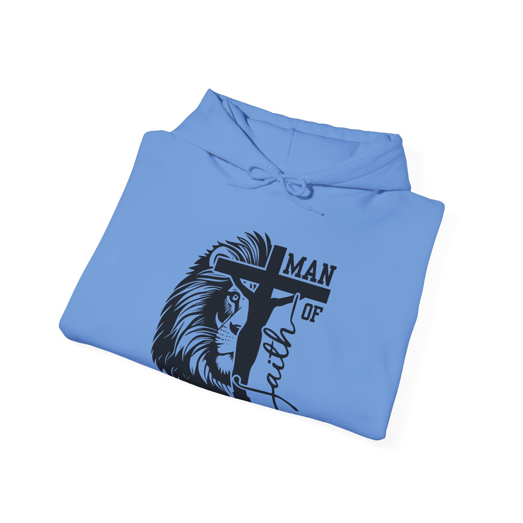Man of Faith  Lion & Cross I Corinthians 16:13 Christian - Cozy Hoodie