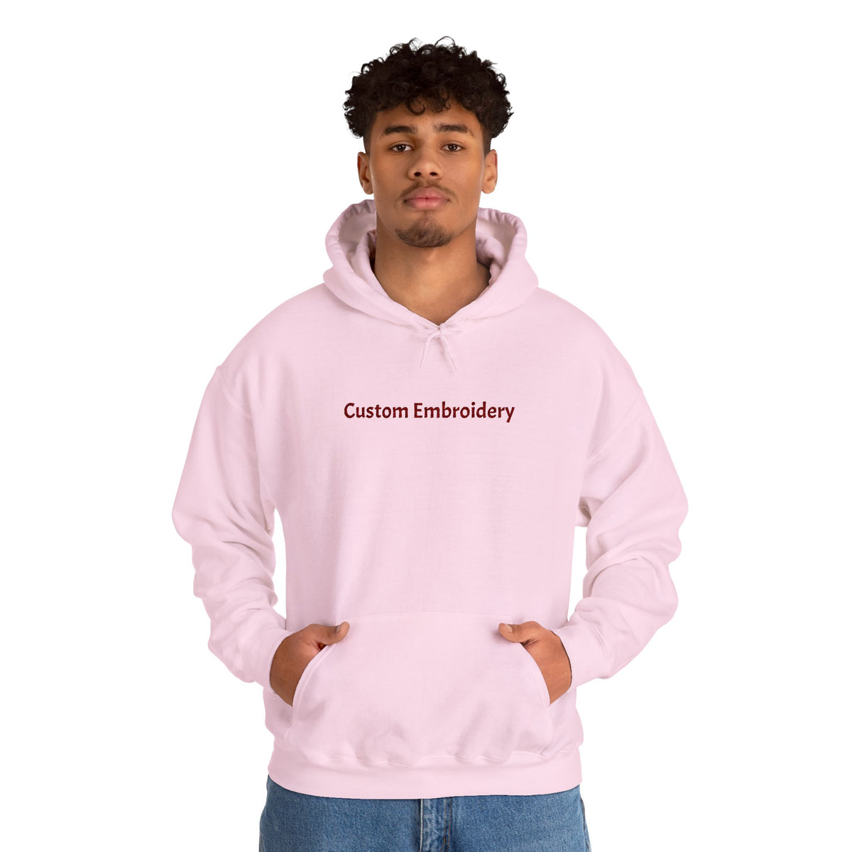 EMBROIDERED Custom Text (Light Colors/Shades) Unisex Hoodies