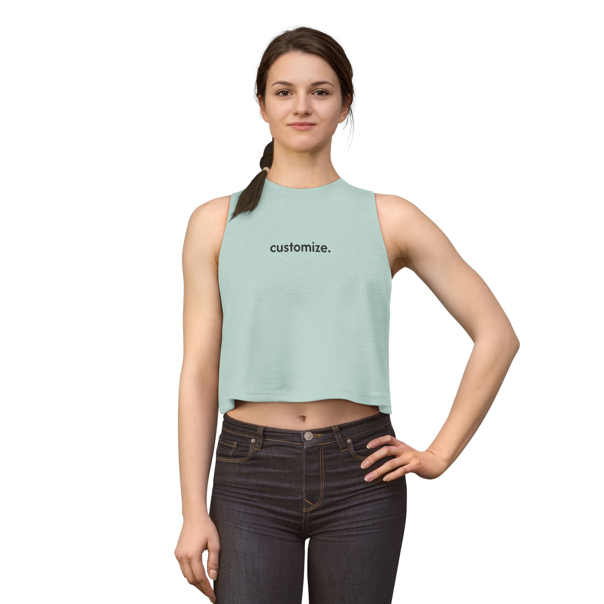 Women's Crop Tank — Custom Text
