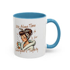 Coffee Mug — "My Alone Time Is for Everyone's Safety" Retro Woman Accent Mug
