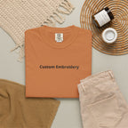 EMBROIDERED Custom Text Comfort Colors Unisex (Light Colors/Shades) T-Shirt