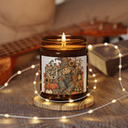 Autumn Harvest Soy Candle – Amber Jar Fall Pumpkin Scarecrow Scented Candle