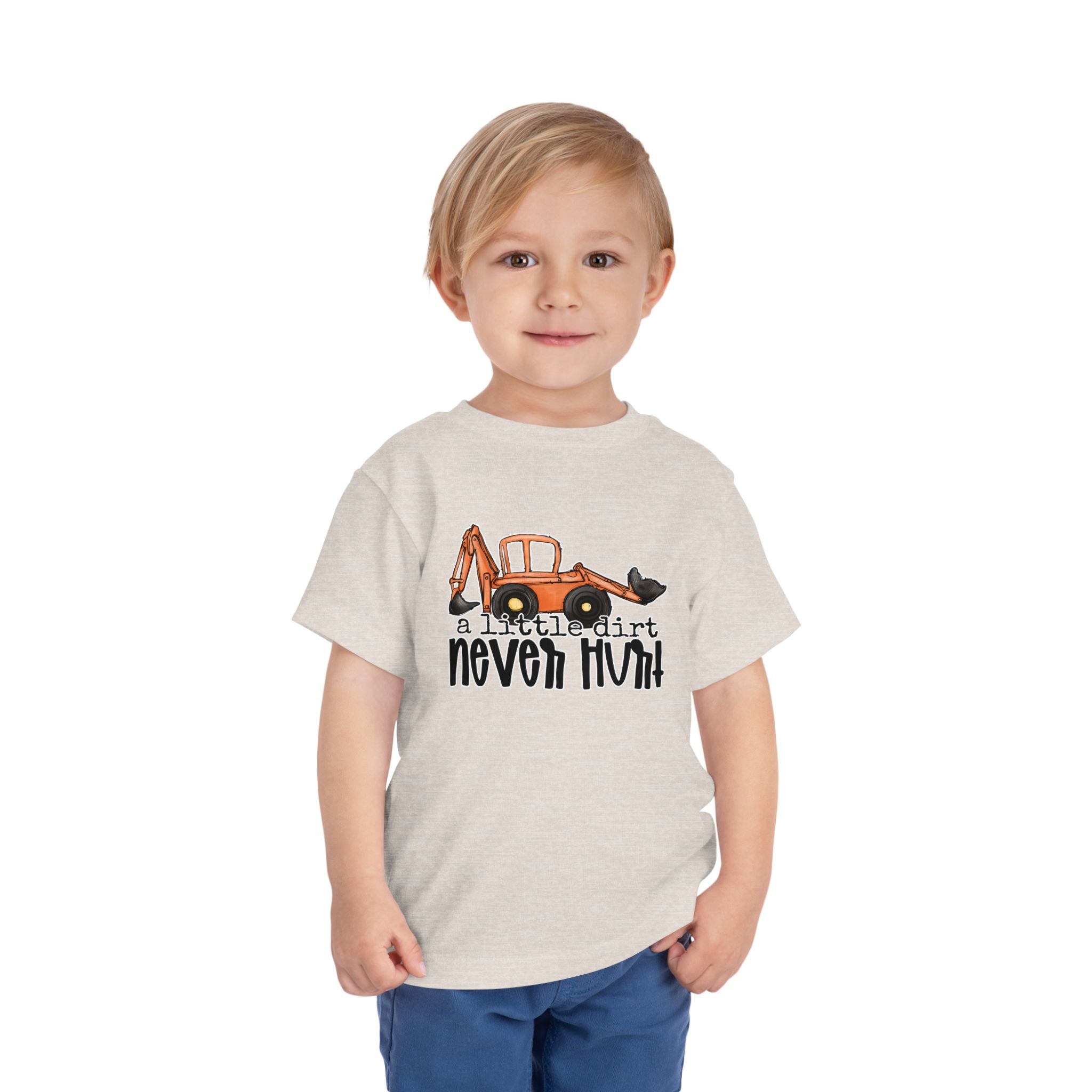 A Little Dirt Never Hurt — Funny Toddler Truck Graphic Tee