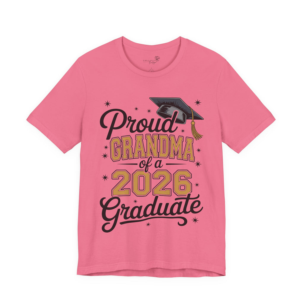 Proud Grandma of a 2026 Graduate FRONT & BACK upload photo T-Shirt