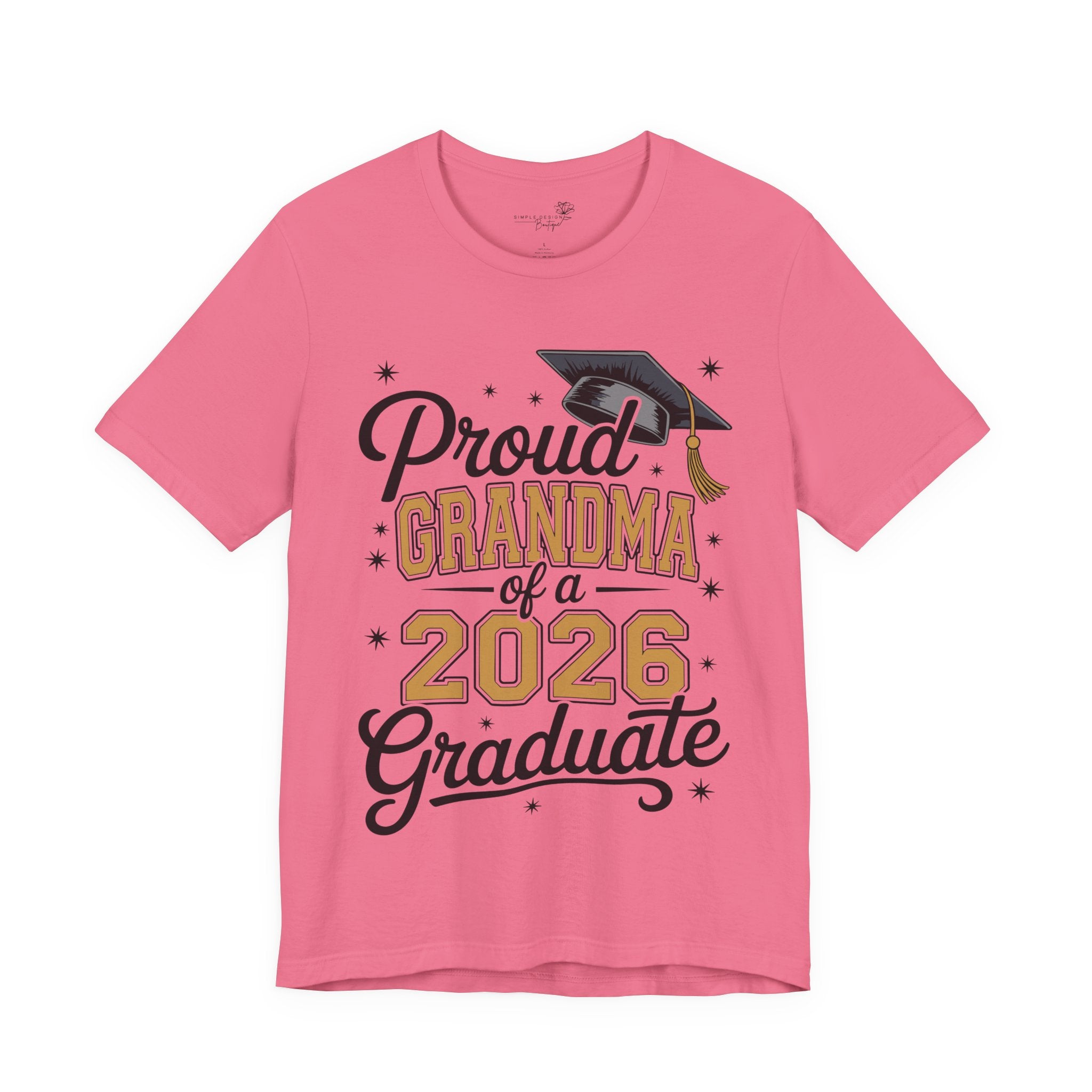 Proud Grandma of a 2026 Graduate FRONT & BACK upload photo T-Shirt