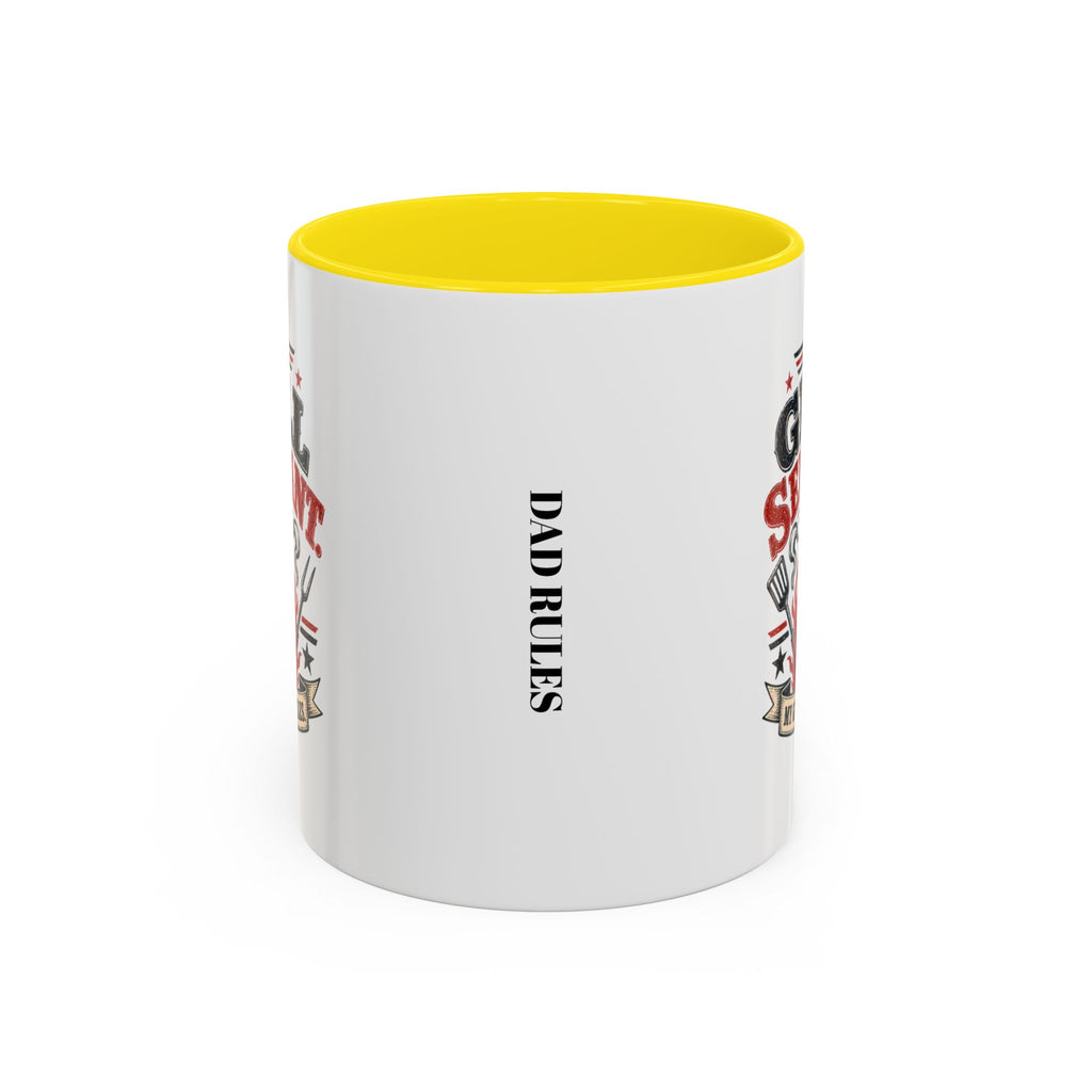 Grill Sergeant Accent Mug – "My Grill, My Rules" Coffee Cup (11/15oz)